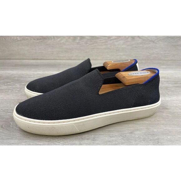 Rothy's The Original Women's Sneaker Running Flat Loafer 8 Black Casual Shoes - Picture 3 of 7